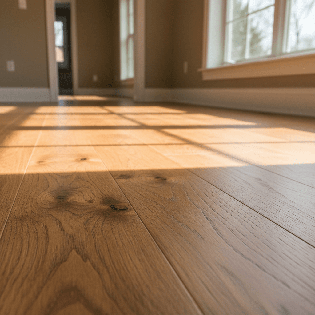 Hardwood floor installation showing skilled craftsmanship