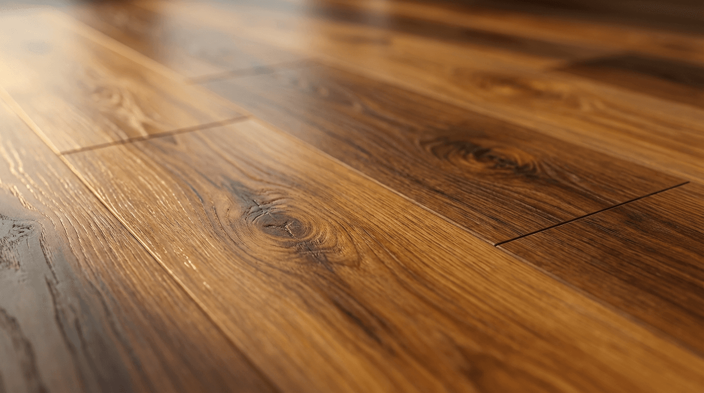 Vinyl plank flooring installation in contemporary kitchen